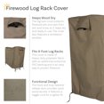 thumbnail image 2 of Sunnydaze Outdoor Weather-Resistant Heavy-Duty Durable Polyester with PVC Backing Firewood Log Rack Cover - 4' 2" - Khaki, 2 of 6