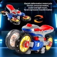 thumbnail image 4 of Electric Light & Music Transforming Motorcycle Toy, 360 Degree Rotation Deformation Vehicle, Interactive Stunt Bike Playset for Kids, ABS Material, 4 of 8