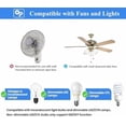 thumbnail image 6 of Replacement Remote for Westinghouse Ceiling Fan Remote 7787900 7788200, 4-Speed Dimming Fan Remote Control with Backlit Buttons,Easy to Set with Mount Holder-Remote only, 6 of 7