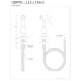thumbnail image 2 of Kingston Brass KBSPR7 Kitchen Faucet Side Sprayer, Brushed Brass, 2 of 2