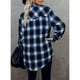 thumbnail image 4 of Camisa Suelta A Cuadros,Camisa A Cuadros De Mujer Camisa A Cuadros De Cuello Largo Camisa A Cuadros De Mujer Rendimiento Lleno De Energía, 4 of 6