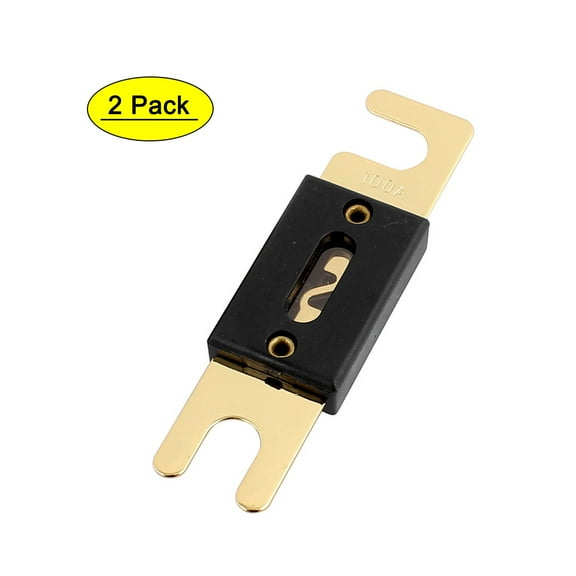 2 Pcs ANL Fuses 100A Car Audio Power Wire Boat Auto Electronics Fuse Black
