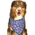 thumbnail image 6 of Naloa Blue Flower Skull Dog Bandanas 1PC Washable Triangle Dog Scarfs Premium Durable Fabric, for Small Medium Large Dogs and Cats, 6 of 6