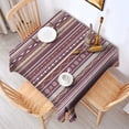 thumbnail image 2 of Red Boho Ethnic Geometric Pattern Square Tablecloth,Waterproof Square Table Cover,Wipeable Spillproof Washable Table Cover for Home Kitchen Party Decor 52"x52"(132x132cm), 2 of 6