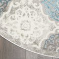 thumbnail image 4 of Home Dynamix Boho Andorra Tapis de Damas Bohème, 7'10" Rond, Gris/aqua, 4 of 4