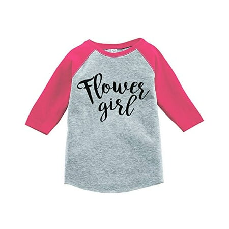

Custom Party Shop Toddler Girl s Flower Girl Wedding Pink Raglan