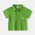 thumbnail image 2 of Boys Short Set Short Sleeve Shirt and Shorts Set Solid Color Sizes 4 Years, 2 of 9