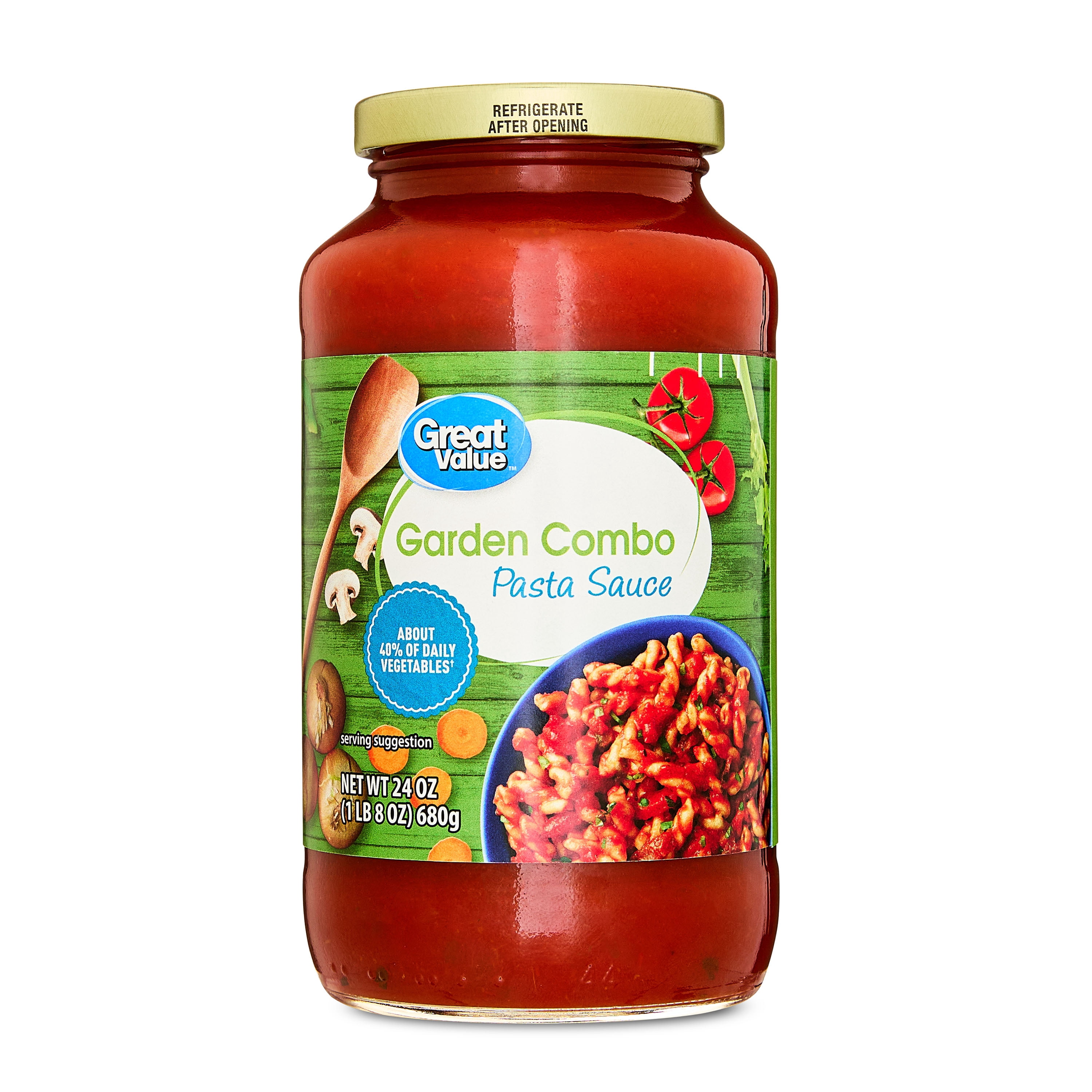 (3 pack) Great Value Garden Combo Pasta Sauce, 24 oz Jar