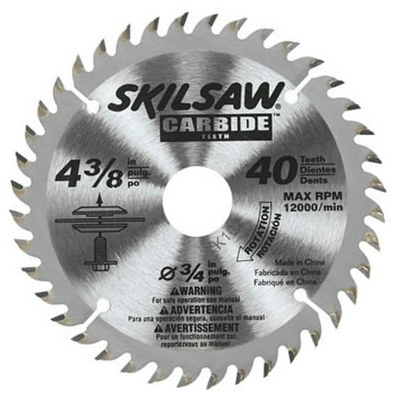 New Skil 4-3/8" 40 Tooth Carbide Tipped Circular Saw Blade Arbor 20 m