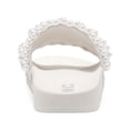 thumbnail image 2 of INC Womens White Faux Pearl Embellished Peymin Round Toe Platform Slip On Slide Sandals Shoes 6, 2 of 4