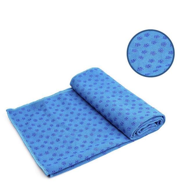 AIMERDAY Premium Hot Yoga Mat Towel 72 x 24’’ Non Slip Towel Super Soft Blue 