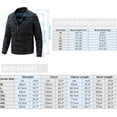 thumbnail image 3 of Abrigo acolch para hombres de invierno y otoño con cuello alto cremallera bolsillos, 3 of 3
