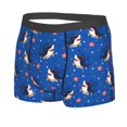 thumbnail image 2 of Daiia Cute Shark Cartoon Men's Underwear Boxer Briefs, Cotton Stretch Moisture-Wicking Underwear-Large, 2 of 9