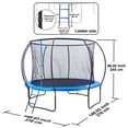 thumbnail image 4 of KFFKFF 10FT Trampoline, 330 lbs Capacity with Safety Net, Inclined Pole, Ladder, Durable Jump Mat & Spring Protection, Outdoor Fun for Children & Adults, 4 of 9