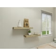 thumbnail image 3 of Mainstays Natural 16.5" Wood Floating Shelves, Set of 2, 3 of 7