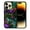 Purple Green Galaxy Marble, variant on FINCIBO Soft Rubber Protector Cover Case for Apple iPhone 14 Pro Max 6.7" 2022, Red Cardinal Lovebird