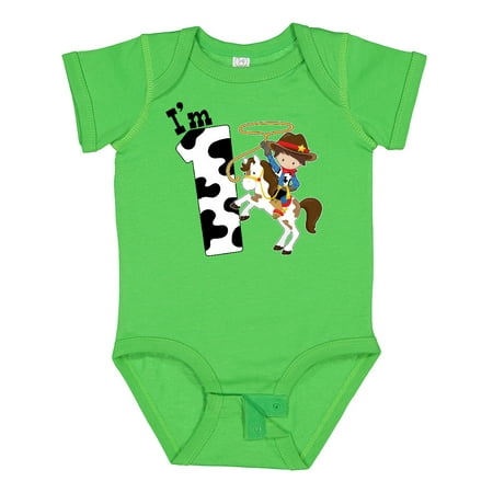 

Inktastic I m One-cowboy Riding Horse Birthday Gift Baby Boy Bodysuit