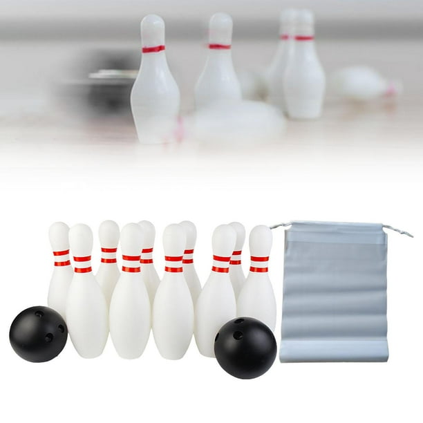 Juego de bolos para niños Fiesta de habilidades educativas de Toy Motor Favors Fun Sports Game 10 Pins y 2 bolas para las edades 2 3 4 5 Niños