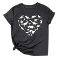 thumbnail image 1 of WEAIXIMIUNG T-Shirt Décontracté à Manches Courtes et Col Rond Imprimé Dessin Animé Mignon pour Femmes pour la Saint-Valentin, 1 of 3