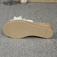 thumbnail image 4 of Shrysg Women's Peep Toe Wedge Slippers Lightweight Non-Slip Comfort Summer Party Beach Sandals White, 4 of 9