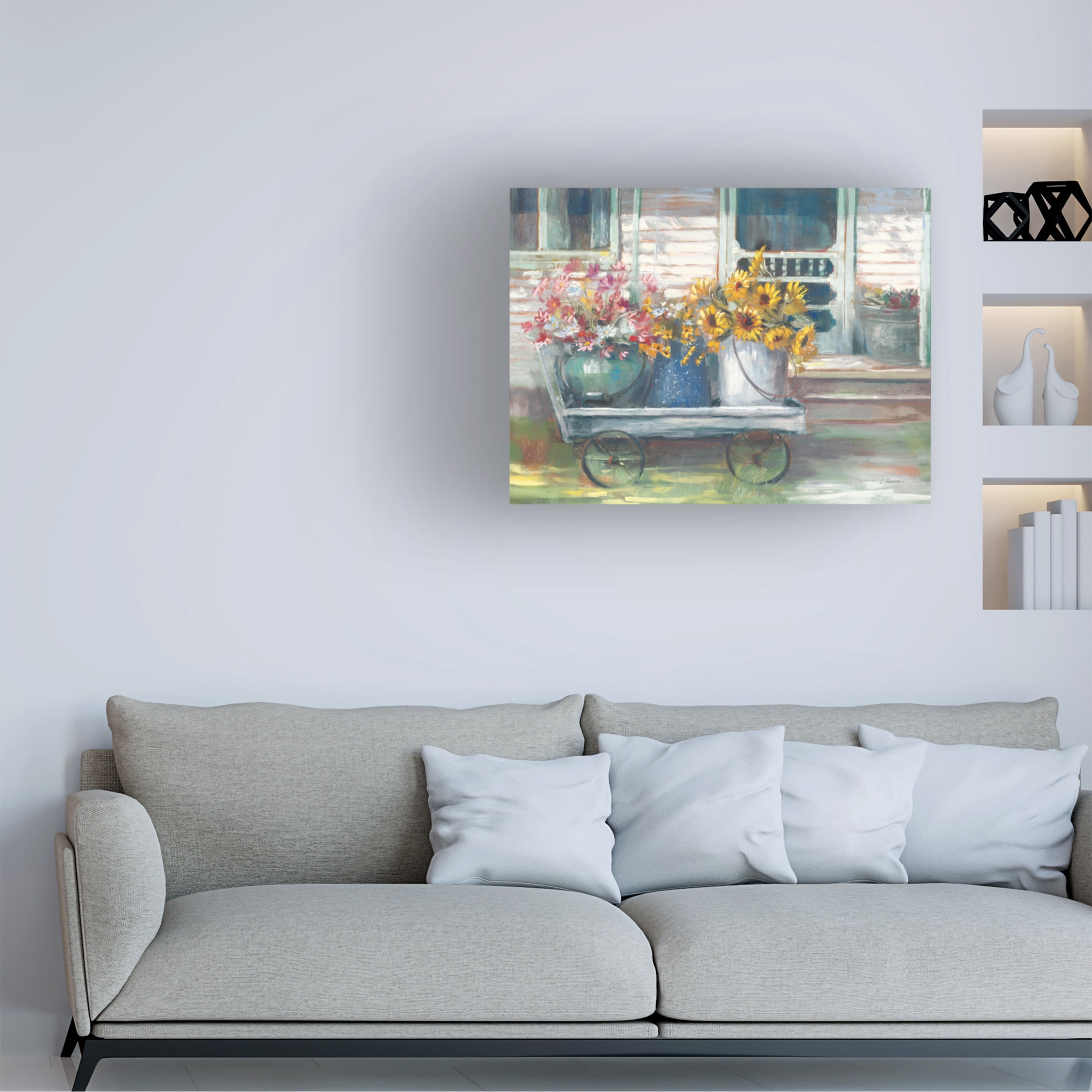 Carol Rowan 'Garden Wagon Bright' Canvas Art