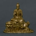 thumbnail image 6 of Handcrafted Taiyi Jiuku Tianzun Statue Vintage Brass 2.48in Salvation & Comfort Unique Gift for Home Altar, 6 of 14