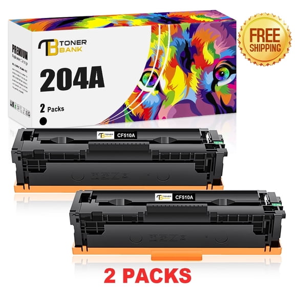 Toner Bank Compatible Toner Cartridge Replacement for 204A CF510A High Yield (Black, 2-Pack)