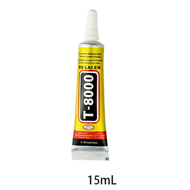 Colle Multi-Usage T-8000 pour Cadre de Bijoux, Gel à Ongles en Strass, Fixation pour Cadre de Téléphone, Verre d'Écran, 15ML