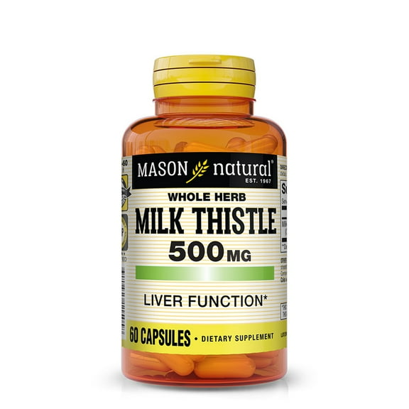 Mason Natural Milk Thistle 500 mg, 60 Capsules
