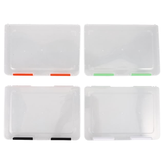 Shisuyan 4Pcs Multi-use Card Holder Certificate Box Portable Cards Case Travel Id Holder File Organizer Box