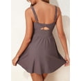 thumbnail image 3 of Vestido de baño Aleumdr para mujer, modelo Modest, de una sola pieza, color marrón oscuro, 3 of 8