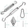 thumbnail image 2 of M6 Kit de Fixation de Voile d'Ombrage, Kit de Fixation de Voile d'Ombrage en Acier Inoxydable pour Triangle et Carré, Rectangulaire, Accessoires de Fixation de Voile d'Ombrage, 2 of 5