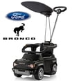 thumbnail image 4 of Ford Bronco 3 in 1 Push Car with Canopy for Toddlers 1–3, Ride On Push Car Toy with Adjustable Parent Steering Handle, Removable Guardrail & Footrest, Music, Horn, Under Seat Storage, Silent Wheels, 4 of 10