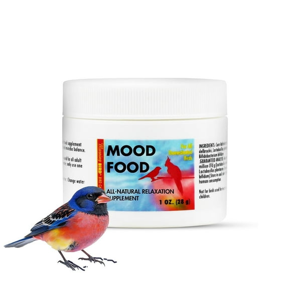 Morning Bird Mood Food (Avian Calming Formula) 1 Oz – Natural Calming Supplement for Birds – Reduces Stress, Feather Plucking & Aggression – Stress Relief Supports with B-Vitamins for Daily Calm