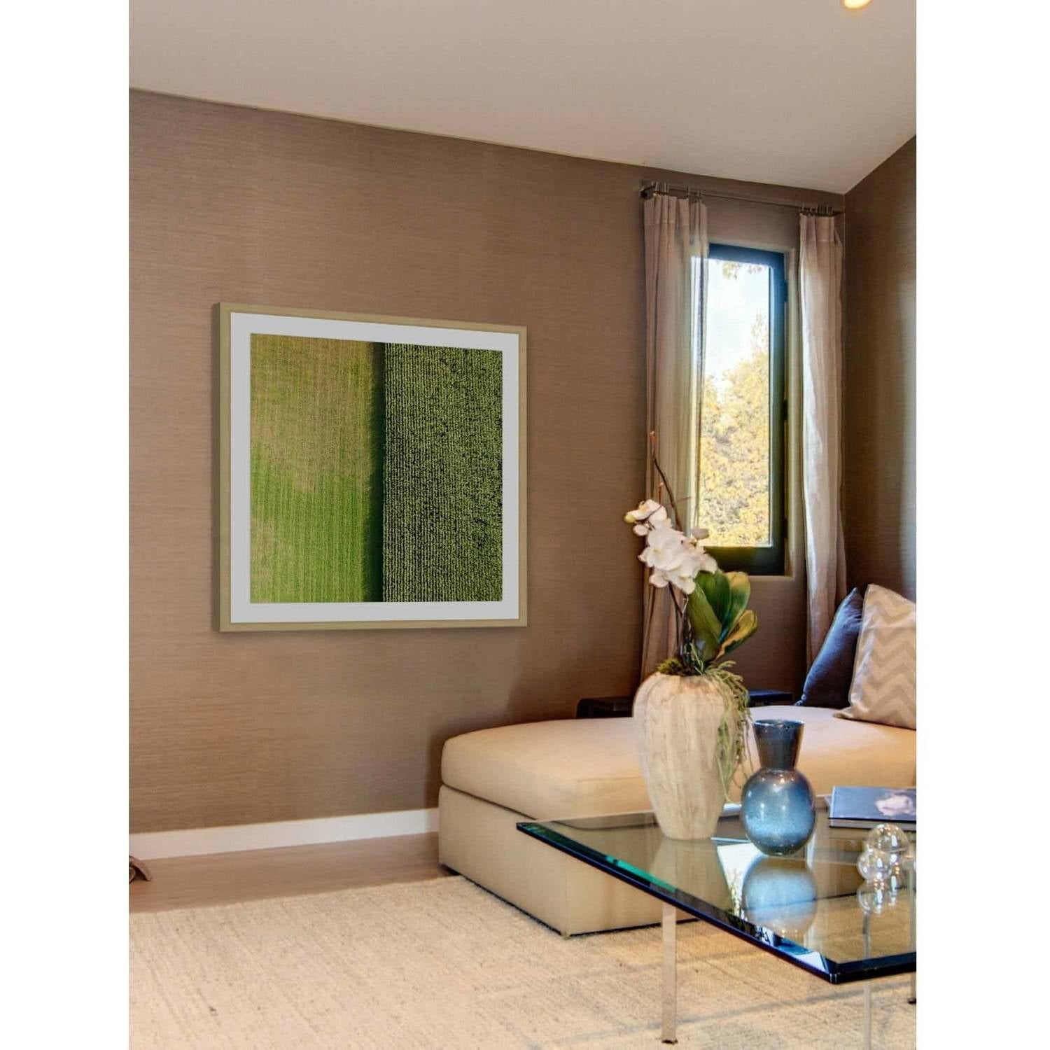 Marmont Hill "Green Rows" by Karolis Janulis Framed Painting Print