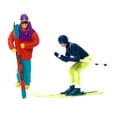 thumbnail image 1 of lionlar 2 Pack 1:64 Scale Miniature Skiing People Figure Table Diorama Model Accessories, 1 of 9