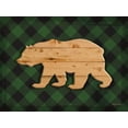 thumbnail image 2 of Rader, Lauren 32x25 Gold Ornate Wood Framed with Double Matting Museum Art Print Titled - Wood and Plaid Bear, 2 of 4