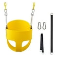 thumbnail image 4 of KINSPORY Toddler Swing Set, 59" Heavy-Duty Coated Iron Chains Baby Swing, High Back Full Bucket Infant Seat with Tree Straps, Backyard Outdoor Indoor, 4 of 7