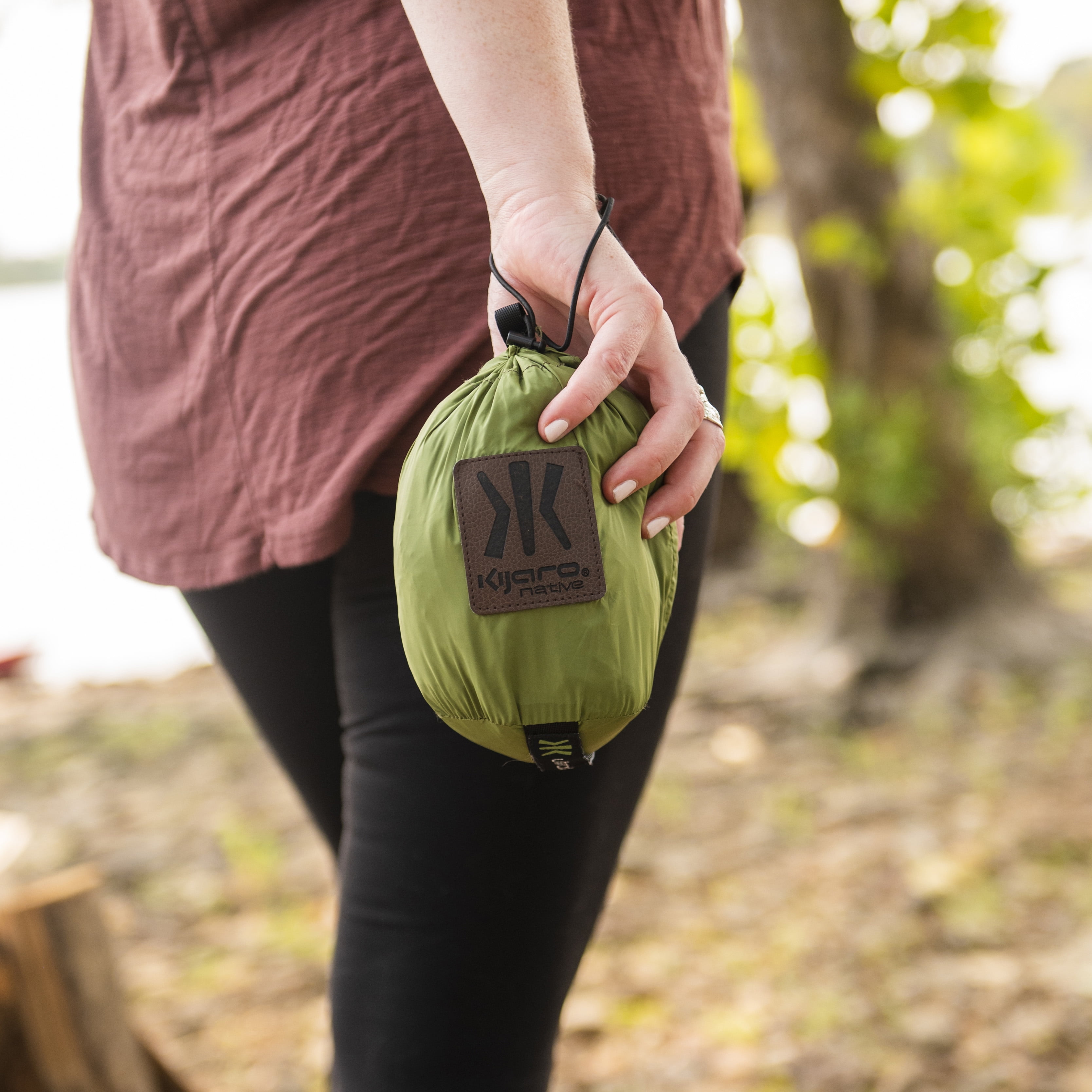 Kijaro Native Ultralight Hammock - Recycled Nylon - Hawksbill Crag Green