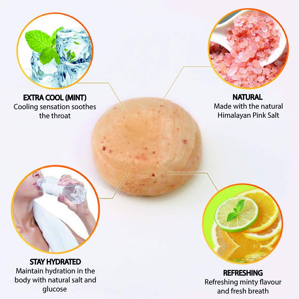 Big Foot Natural Himalaya Salt Mint Candy - Lemon Flavour ( 24 Pcs )