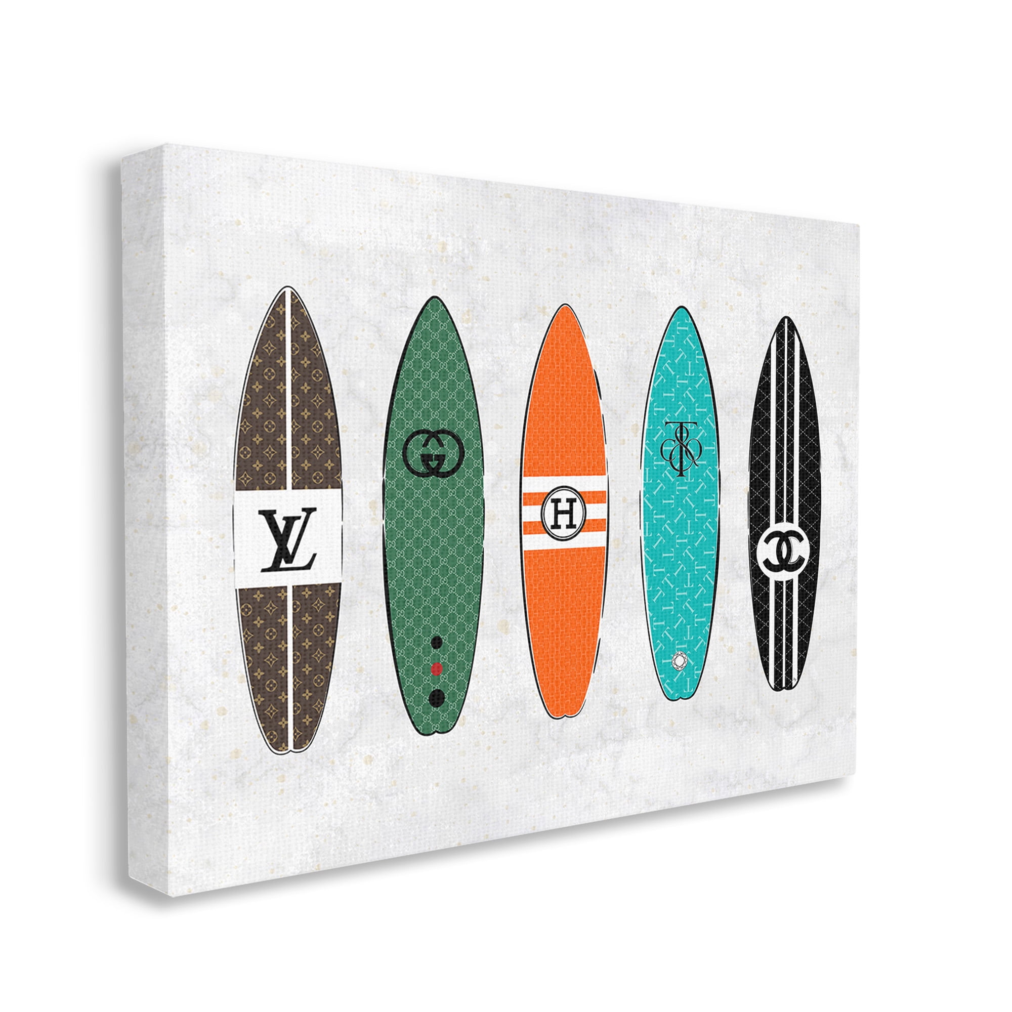 Stupell Industries Nautical Glam Surfboards Beauty & Fashion Painting Gallery Wrapped Canvas Art Print Wall Art, 20 x 16