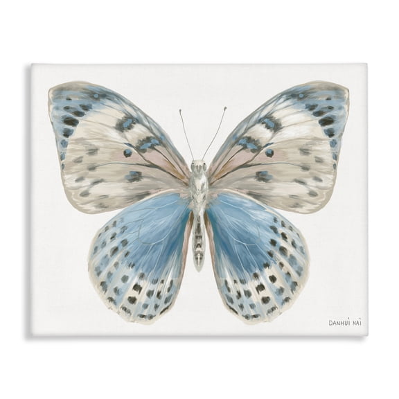 Stupell Industries Blue & White Butterfly Canvas Wall Art, design by Danhui Nai, 36 x 48