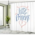 thumbnail image 5 of Ambesonne Girl Slogan Shower Curtain, Crown Queen Like, 69"Wx70"L, Ceil Blue and Pale Pink, 5 of 5
