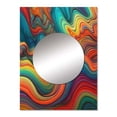 thumbnail image 2 of Designart "Exploring Orange Marble s Depths III" Modern Geometric Mirror Wall Decor - Modern Orange Abstract Mirror Wall Art For Bathroom - 32" x 24" Inch, 2 of 5