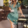 thumbnail image 3 of Balery Paper Fox Crow Fantasy Vestidos sueltos de manga corta para mujer, vestidos de verano 2025, vestidos casuales de corte A con vuelo., 3 of 6