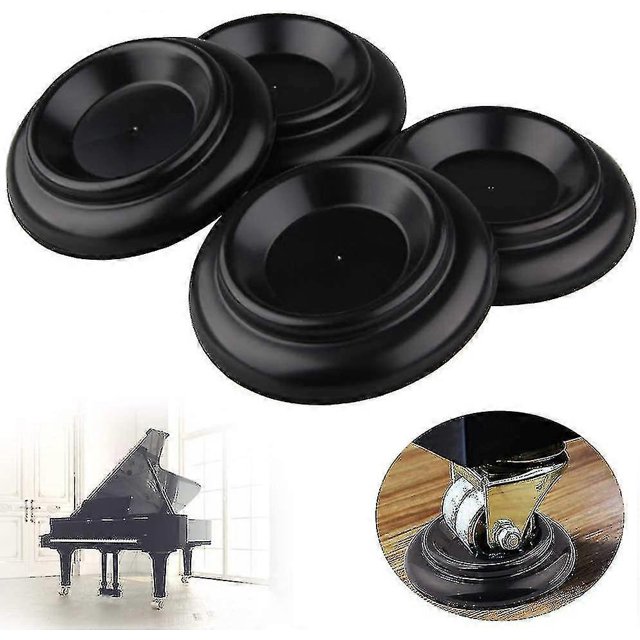 Juego de copas para ruedas de piano, extraíbles, redondas, con agarre para ruedas de piano y protector de patas.