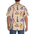 thumbnail image 3 of Honeii Dogs In Different Poses for Men's Short-Sleeved Button-Up Collared Shirt Featuring A Pocket, Perfect for Beach Vacations, And Travel Adventures-Medium, 3 of 5