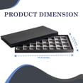 thumbnail image 7 of Novel Box Black Paperboard 32 Slot Jewelry Organizer Tray 14.75x8.25x1 In with Gray Flocked Inserts, 7 of 7