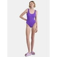 thumbnail image 4 of No Boundaries Women's Herringbone Crinkle One Piece Swimsuit, Sizes XXS-XXL, 4 of 5