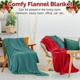 thumbnail image 3 of 10 Pcs Fleece Throw Blanket Bulk 50 x 60 Inches Cozy Fuzzy Flannel Plush Soft Blankets for Sofa, Couch Bed Warm Throws for Wedding Homeless Christmas Party Gift (Red Green), 3 of 12